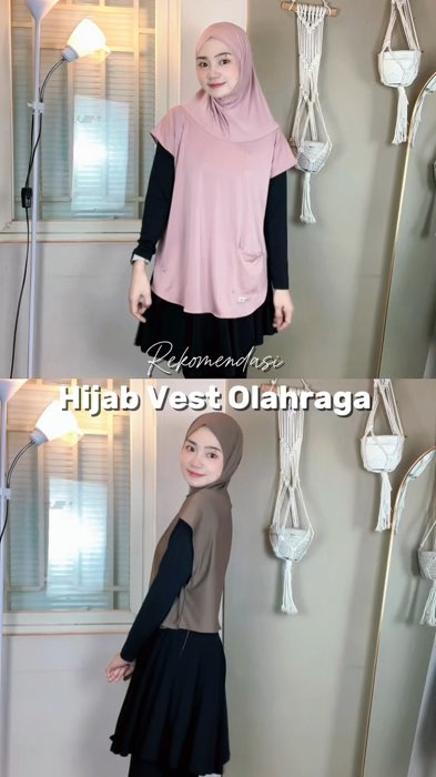 Vest hijab / rompi hijab emang se satset itu 🥰 #vesthijab #vesthijabsport #rompiolahraga
