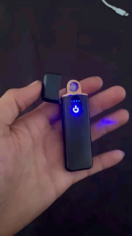 COD Korek Api unik Elektrik USB Fingerprint Touch Sensor LED Screen DY-168
