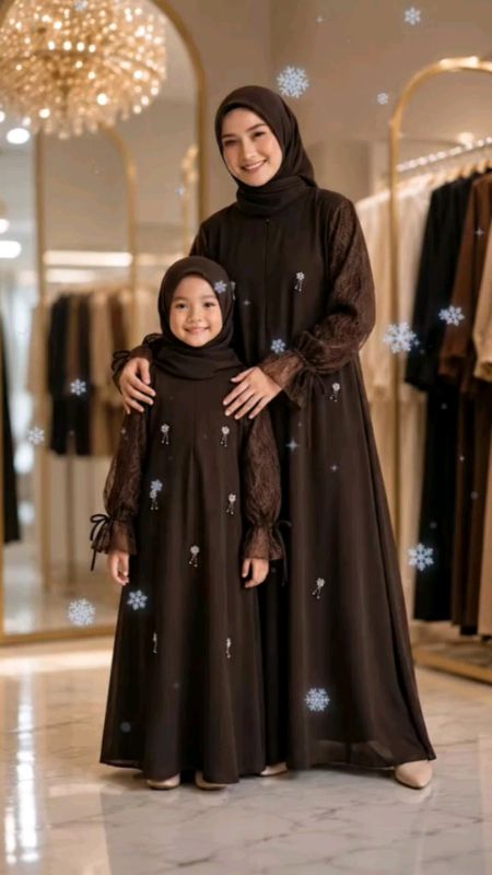 Shafea Dress Couple Ibu Anak Premium Sabrina Mix Brukat Cantilly Gamis Muslim Family Set Sarimbit #gamiskekinian #gamisibudananak #gamiskekinian