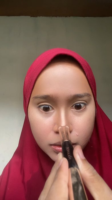 MAANGE 2 in 1 Dual Ended Kuas make up kuas hidung brush profesional 👍 #maange #kuashidung #brushhidung #maangebrush