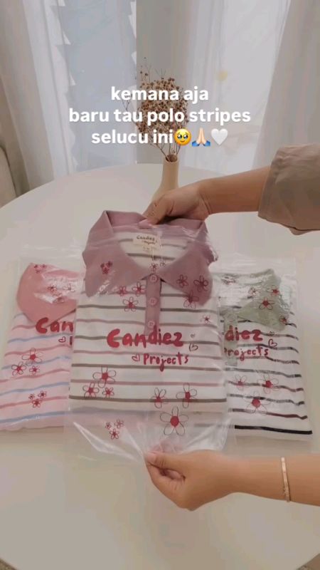 Kaos polo stripes #candiezproject #polo #polostripe #bajulebaran2026