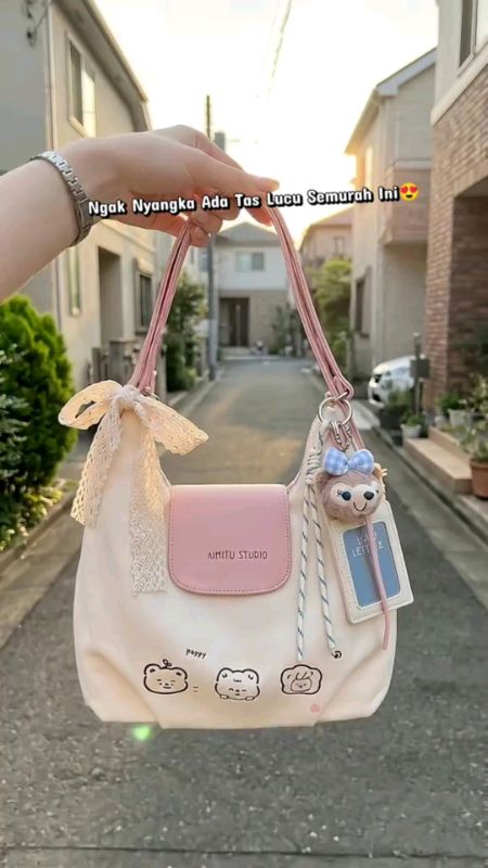 Tas wanita 3 motif lucuu.. cocok untuk kuliah & anak SMA #tasselempang #tasmurahberkualitas #RacunShopeeCheck