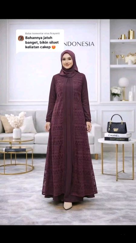 gamis terbaru bahan mewah#SpillRacunShopee #SpillBawaBerkah