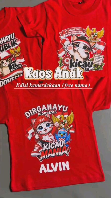 kaos anak kemerdekaan #kaosanaklakilaki #kaosanakperempuan #kaoskemerdekaan #kaoskemerdekaanindonesia #kaosanak #kaosmotifterbaru #promokaosanak