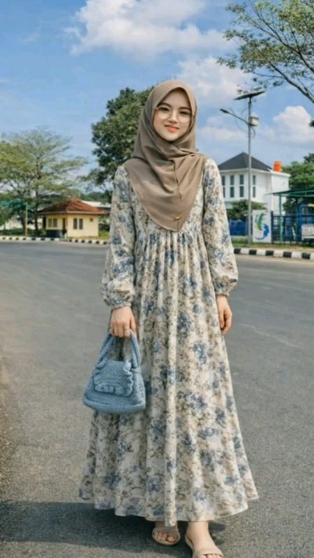 Midi dress motif bunga bumil, busui friendly #daster #mididress #gamisbusui #gamisbumil #DiskonShopeeVideo