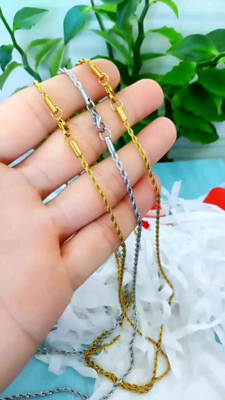 rantai kalung tambang titanium #rantaititanium #kalungtitanium #antikaratdanantiluntur #ramadanekstraseru #fypシ