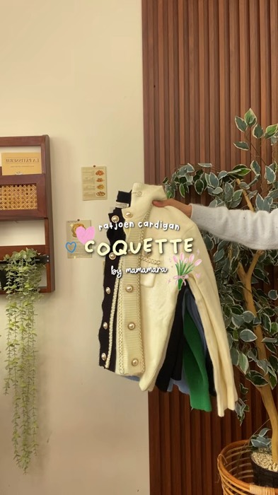 Cardigan rajut wanita✨🫶🏻#cardiganrajut #knitwear #atasanwanita #cardiganwanita #rokpolkadot #mamamara