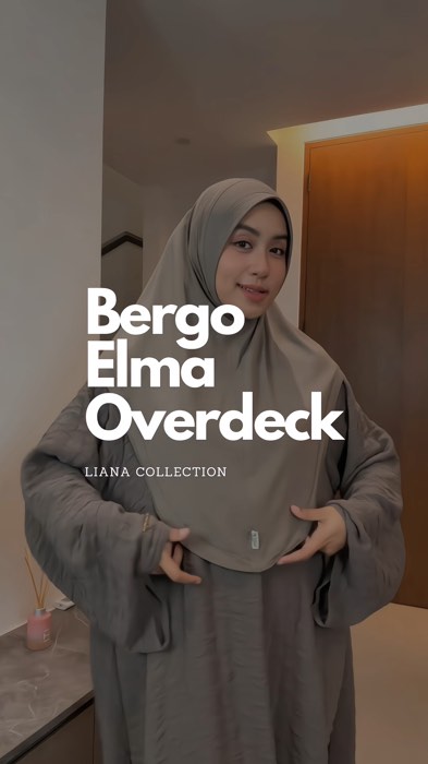 Klik keranjang untuk order Bergo Elma Overdeck bahan jersey premium dari Liana Collection #bergojersey #bergopremium