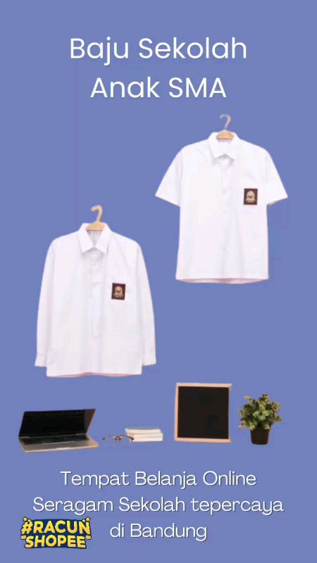 Baju Seragam sekolah SMA Pendek Panjang. #SeragamSMA #BajuSekolah #RacunShopee #Seragamsmapendek #spillRacunShopee #seragamsmapanjang
