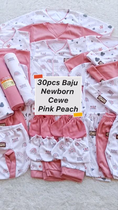 Perlengkapan newborn cewe warna soft kalem banget pokoknya cantik 😍