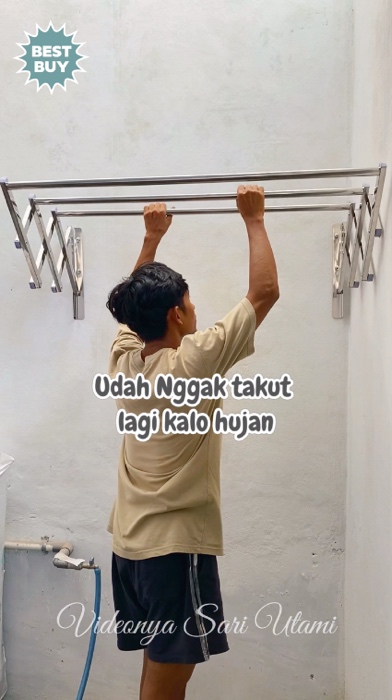 Udah nggak takut lg kalo hujan #GratisOngkirRP0 #Diskon70Persen  #SpillRacunShopee #RacunShopee #jemuranlipatdinding #jemuranlipatstainless