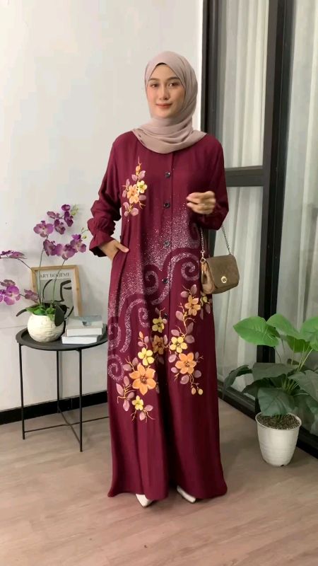 muslimahan bareng yuukk, gamis lukis populer 🥰