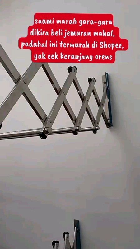 jemuran dinding murah #RacunShopee #SpillBawaBerkah #ViralDiShopeeVideo #jemuran #jemurandinding #jemuranlipatdinding #jemuranbaju #jemuranstainless
