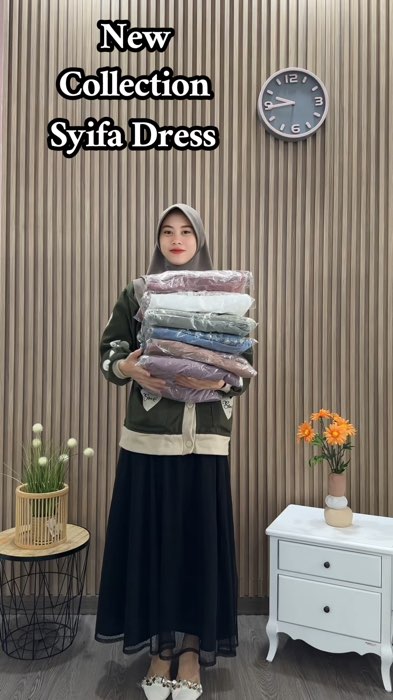 Syifa Dress #bajukondangan #wibgajian #ShopeeFashionHaul #gamiskondangan #seragamkeluarga #dresswisuda #dresskondangancanti #dresskondangan