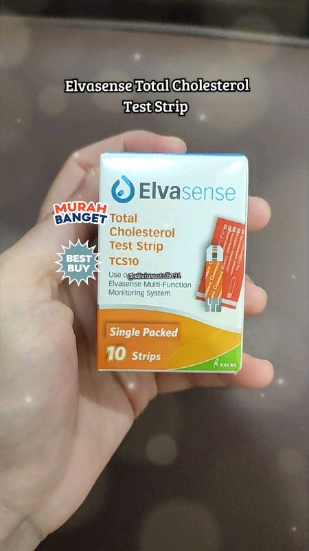 Strip Tes Total Kolesterol Elvasense #elvasense #strip #striptest #teskolesterol #cholesterolcheck #cholesterolcontrol #teststrip #RacunShopee
