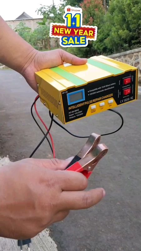 Charger Aki Motor Mobil #ShopeeLook #ShopeeFashionHaul #PromoNonStop #RacunShopee #SpillBawaBerkah #racunshopeee #chargerakimobildanmotor