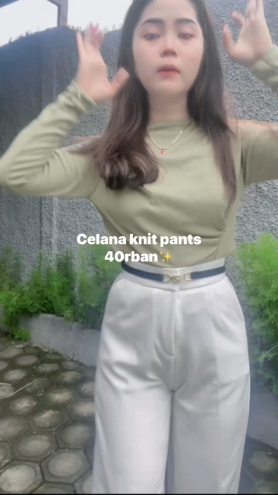celana sebagus ini cuma 40rb an woii😭 #fyp #knitpants #RacunShopee #RacunShopeeCheck #ShopeeFashionHaul #FashiondiShopee #bisacod