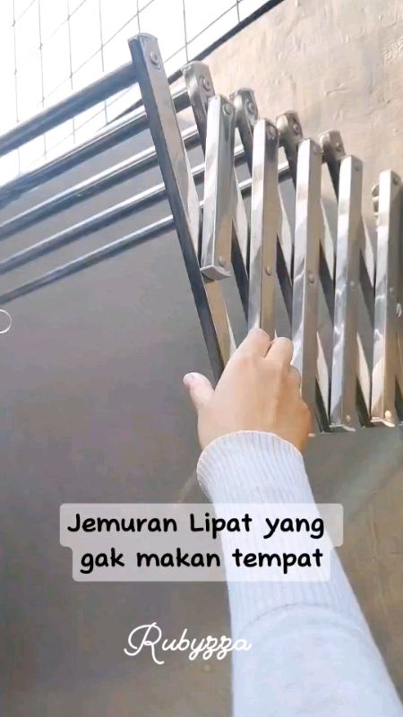 Awet banget, Tahan cuaca panas dan hujan #harusbelisekarang #SpillRacunShopee #DiskonRacunShopee #jemuranlipatstainless #jemuranlipatdinding