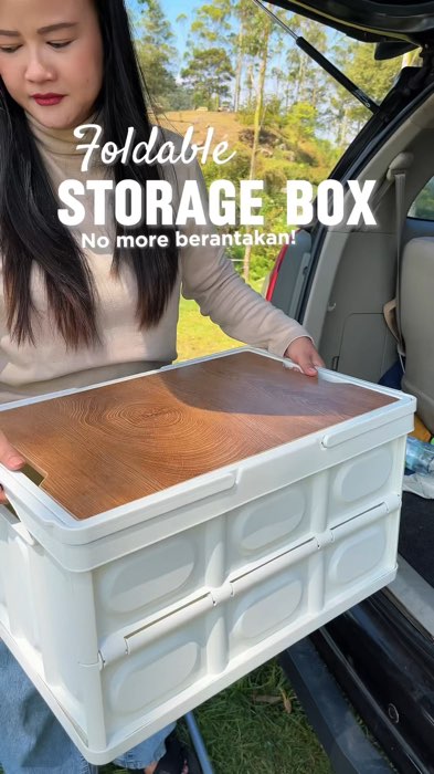 Storage box aesthetic jangan sampai lolos! Buy now #storagebox #keranjanglipat #box #keranjang #camping #piknik #kotak #RacunShopee #RacunShopeeCheck