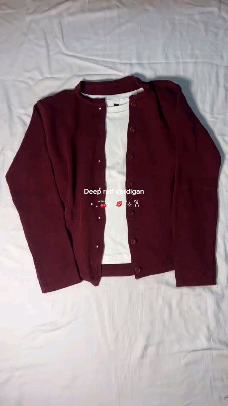 cardigan maroon cute🫀❤️‍🔥💅🏻#cardiganrajut #RacunShopee #RacunShopeeCheck #fyp #cardiganmaroon