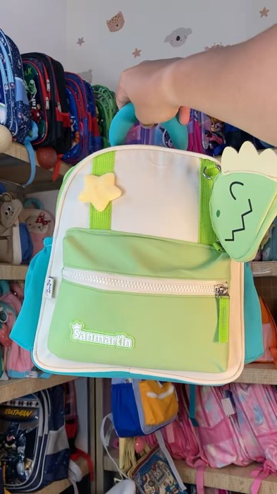 Tas donat dino hijau #tasanak #tassekolah #tasviral #taslucu #ranselsekolah #ranselanak #ransellucu #tassekolahanak