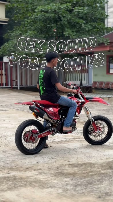 Poseidon v2 ganteng banget, tersedia untuk crf , klx , wr 155 sampai bore up, materia fullstainles #knalpotklx  #knalpotcrf150 #knalpotcrfsanblas