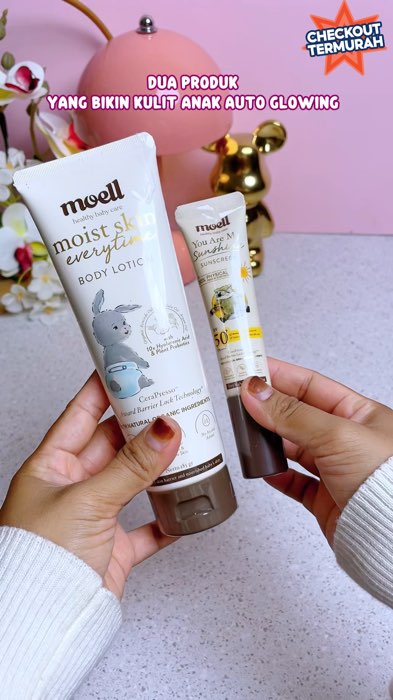 Moell#moell #moellsunscreen #moellbodylotion #sunscreenanak #sunscreenanakviral #shopeevidio#racunshopee#shopeehaul#goldentick