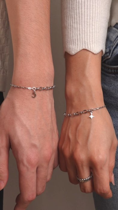 Introducing the Daylight Star and Crescent Moon bracelets. Designed to symbolize a harmonious connection. #gelangcouple #bracelet #arnaearchive