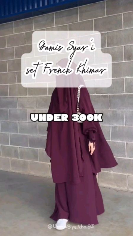 bahan crinkle 1 set under 300k (on video : maroon) #gamis #gamissyari #gamissetsyari #frenchkhimar #gamiscrinkle #gamismurah #gamiscantik