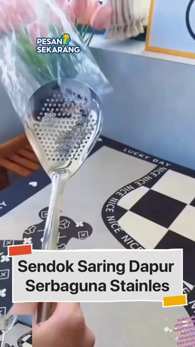 Sendok Saring Stainless Anti Karat Multifungsi Dapur #SendokSaring #PeralatanDapur #SendokGorengan   #DapurMinimalis #AlatMasakAntiKarat #ShopeeCOD
