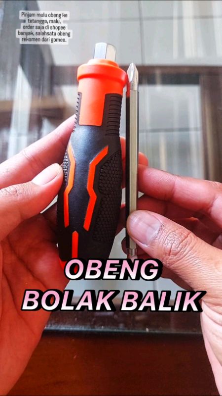 Obeng bolak balik dari Gomeo #obengmultifungsi #gomeo #ShopeeLook #CODinApa #ViralDiShopeeVideo #GratisOngkirRP0 #SpillBawaBerkah #RacunShopee