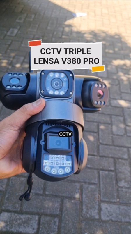 cctv outdoor v380 triple lensa #cctvkamera #cctvv380pro ##cctv #DiskonRacunShopee #ShopeeLook #ShopeeBeautyHaul #ShopeeFashionHaul #RacunShopee #viral