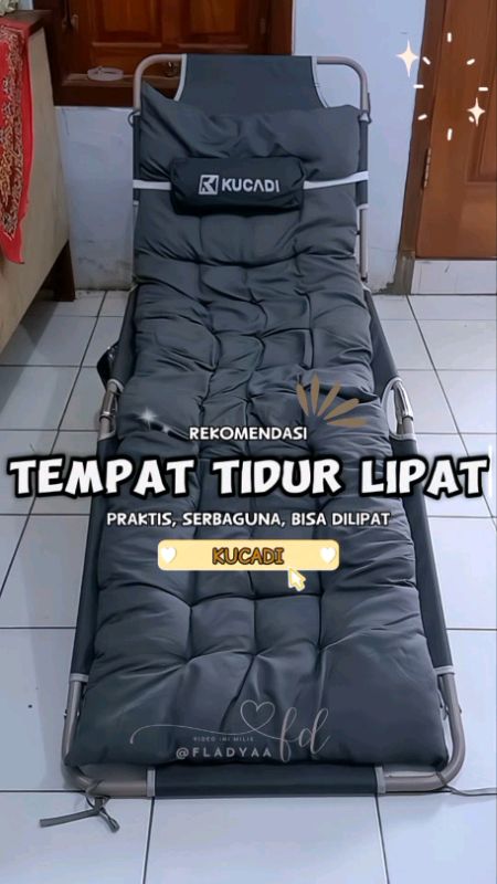 kursi malas atau tempat tidur lipat yg praktis banget bisa dibawa"  #kucadi #kuca #tempattidurlipat #tempattidurlipatportable #tempattidurportable
