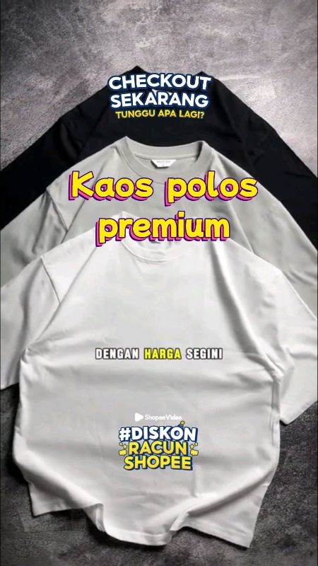 Kaos polos adem ,tebal dan nyaman dipakai. Buru co mumpung stok masih ada. #SpillRacunShopee  #RacunShopeeCheck #RacunShopee #kaospolospremium24s