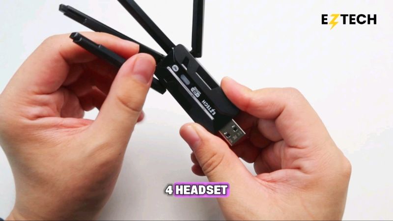 EZTECH WiFi6 Adapter 900Mbps Dual Band 2.4G/5G, Lipat Praktis & Super Cepat  Bluetooth 5.4  #EZTECH #WiFiAdapter #DualBand