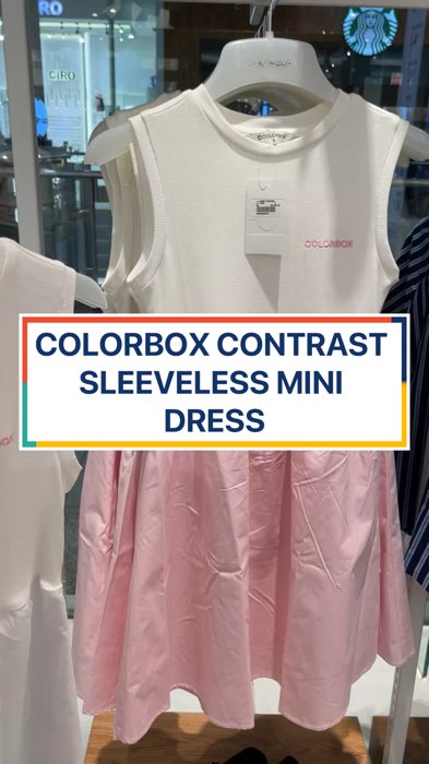⭐️⭐️⭐️⭐️⭐️ COLORBOX CONTRAST SLEEVELESS MINI DRESS #Diskon60Persen