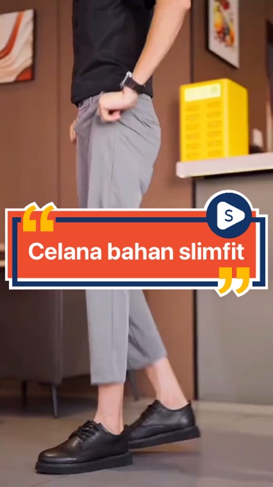 Celana bahan kantor pria slimfit kerja #ShopeeBeautyHaul #ShopeeFashionHaul #ShopeeLook #shopeevideo #ShopeeReview #ShopeeCOD #shoulderbag #lipmatte