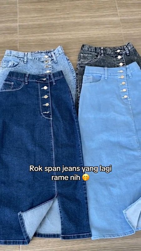 #rokjeanskancingsamping #rokjeanswanita #rokjeansbelahsamping