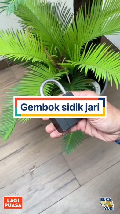 Gembok sidik jari #gembok #gemboksidikjari #gembokantimaling #RacunShopee