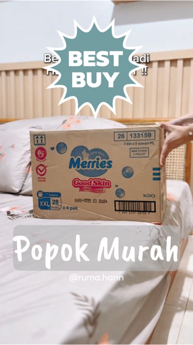 Popok merries murah #popokmerries #popokanak #popokbayi #popokmurah @kaoofficial