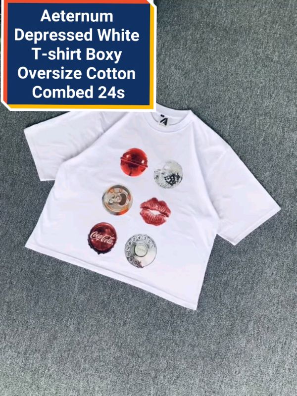 Aeternum Depressed White T-shirt Boxy Oversize Cotton Combed 24s#oversize#bahan#24s#tebal#lembut#keren silahkan di co#bahan gratis ongkir