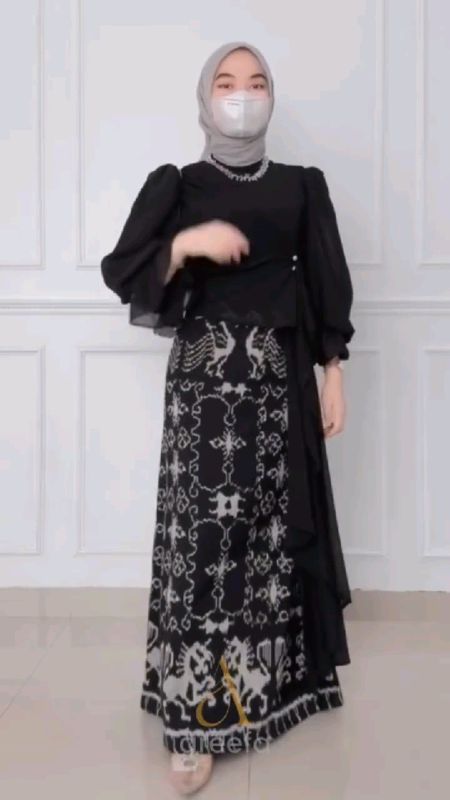 gamis dress tenun etnik #lebaran #RacunShopee