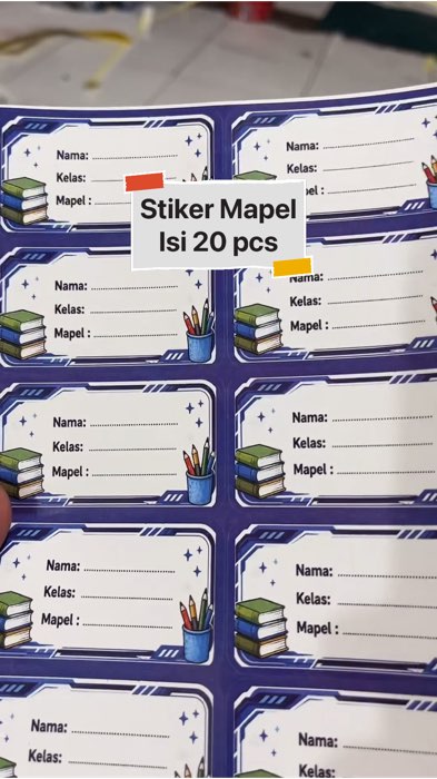 Stiker Mapel isi 20 pcs#stikermapelsekolah #stikermapelmurah #RacunShopee #ViralDiShopeeVideo