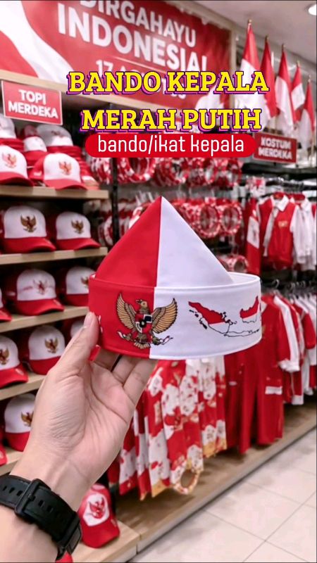 #BandoMerahPutihAtributAgustusanBandoAgustusanBenderaMerahPutih #bandoikatkepalamerahputih