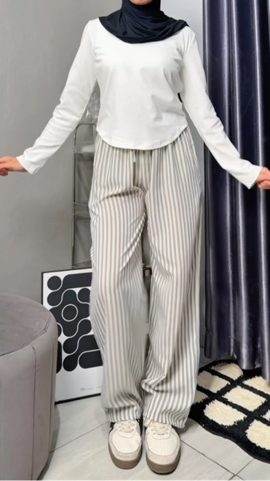 stripe pants buat big size atau paha besar😍 #GratisOngkirRP0 #ShopeeCOD #PromoNonStop #DiskonRacunShopee #Cashback40Persen #ShopeeLook