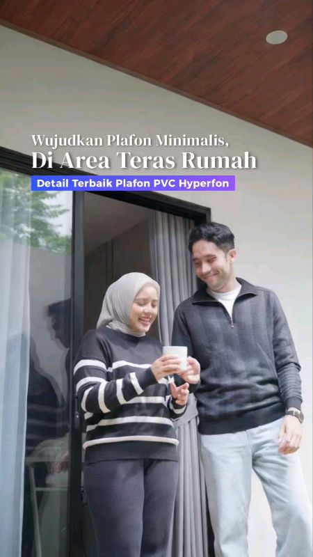 Plafon PVC Hyperfon by TACO! Wujudkan tampilan teras rumah minimalis kamu! #plafonpvc #tokointerior #plafonpvcminimalis #hyperfon #plafonrumah