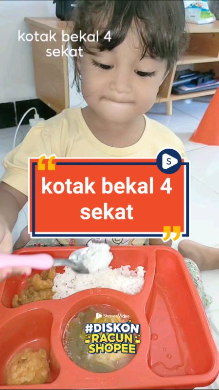 #kotakmakan #kotakbekal #kotakbekalantitumpah #kotakbekal4sekat #kotakbekalanaksekolah