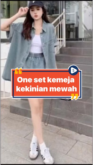 One set kemeja kekinian #OngkirRP0SemuaToko #ShopeeBikinBikin #ShopeeReview #ShopeeFashionHaul #ShopeeCOD