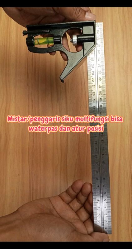 Penggaris Siku tukang waterpas siku multifungsi siku tukang serbaguna, siku L waterpas