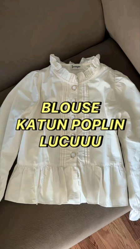 blouse katun poplin lucu #blousewanita #fyp #ShopeeFashionHaul